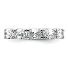 14k White Gold 1 1/2 carat Lab Grown Diamond VS+ F+ Complete Five Stone Band