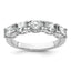 14k White Gold 1 1/2 carat Lab Grown Diamond VS+ F+ Complete Five Stone Band