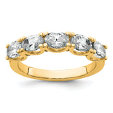 14k 1 1/2 carat Lab Grown Diamond VS+ F+ Complete Five Stone Band