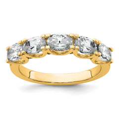 14k 1 1/2 carat Lab Grown Diamond VS+ F+ Complete Five Stone Band