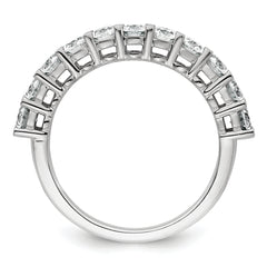 14k White Gold 1 1/2 carat Lab Grown Diamond VS+ F+ Complete Five Stone Band