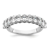 14k White Gold 1 1/2 carat Lab Grown Diamond VS+ F+ Complete Five Stone Band