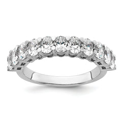 14k White Gold 1 1/2 carat Lab Grown Diamond VS+ F+ Complete Five Stone Band