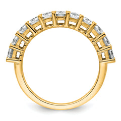 14k 1 1/2 carat Lab Grown Diamond VS+ F+ Complete Five Stone Band