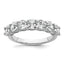 Cushion Lab-Grown Diamond Seven-Stone Wedding Band in 14K White Gold (2 1/2 ct. tw.), Size 7 - Sophia Jewelers