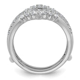 14k White Gold 1 carat Lab Grown Diamond VS/SI+ G+ Complete Ring Guard