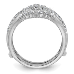 14k White Gold 1 carat Lab Grown Diamond VS/SI+ G+ Complete Ring Guard