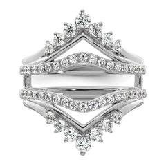 14k White Gold 1 carat Lab Grown Diamond VS/SI+ G+ Complete Ring Guard