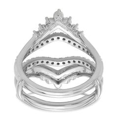 14k White Gold 1 carat Lab Grown Diamond VS/SI+ G+ Complete Ring Guard