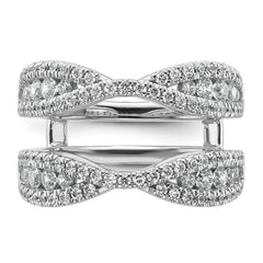 14k White Gold 1 1/6 carat Lab Grown Diamond VS+ F+ Complete Ring Guard