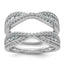 14k White Gold 1 1/6 carat Lab Grown Diamond VS+ F+ Complete Ring Guard