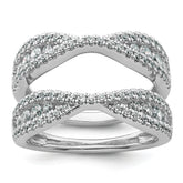 14k White Gold 1 1/6 carat Lab Grown Diamond VS+ F+ Complete Ring Guard