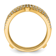 14k 1 1/6 carat Lab Grown Diamond VS+ F+ Complete Ring Guard