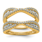 14k 1 1/6 carat Lab Grown Diamond VS+ F+ Complete Ring Guard