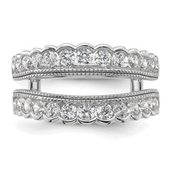 14k White Gold 1 1/5 carat Lab Grown Diamond VS+ F+ Complete Ring Guard