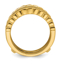 14k 1 1/5 carat Lab Grown Diamond VS+ F+ Complete Ring Guard