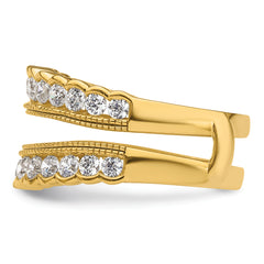 14k 1 1/5 carat Lab Grown Diamond VS+ F+ Complete Ring Guard