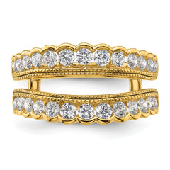 14k 1 1/5 carat Lab Grown Diamond VS+ F+ Complete Ring Guard