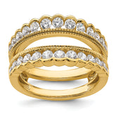 14k 1 1/5 carat Lab Grown Diamond VS+ F+ Complete Ring Guard