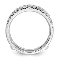 14k White Gold 3/4 carat Lab Grown Diamond VS+ F+ Complete Ring Guard
