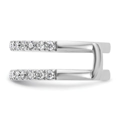 14k White Gold 3/4 carat Lab Grown Diamond VS+ F+ Complete Ring Guard