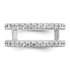 14k White Gold 3/4 carat Lab Grown Diamond VS+ F+ Complete Ring Guard