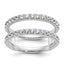 14k White Gold 3/4 carat Lab Grown Diamond VS+ F+ Complete Ring Guard