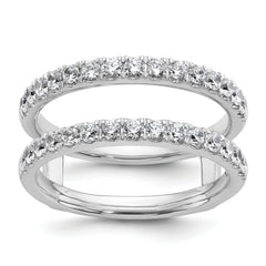 14k White Gold 3/4 carat Lab Grown Diamond VS+ F+ Complete Ring Guard