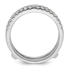 14k White Gold 1/2 carat Lab Grown Diamond VS+ F+ Complete Ring Guard