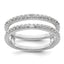 Lab-Grown Diamond Guard Wedding Band in 14K White Gold (1/2 ct. tw.), Size 7 - Sophia Jewelers
