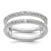 14k White Gold 1/2 carat Lab Grown Diamond VS+ F+ Complete Ring Guard