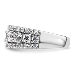 14k White Gold 1 5/8 carat Lab Grown Diamond VS+ F+ Complete Fashion Band