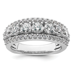 14k White Gold 1 5/8 carat Lab Grown Diamond VS+ F+ Complete Fashion Band