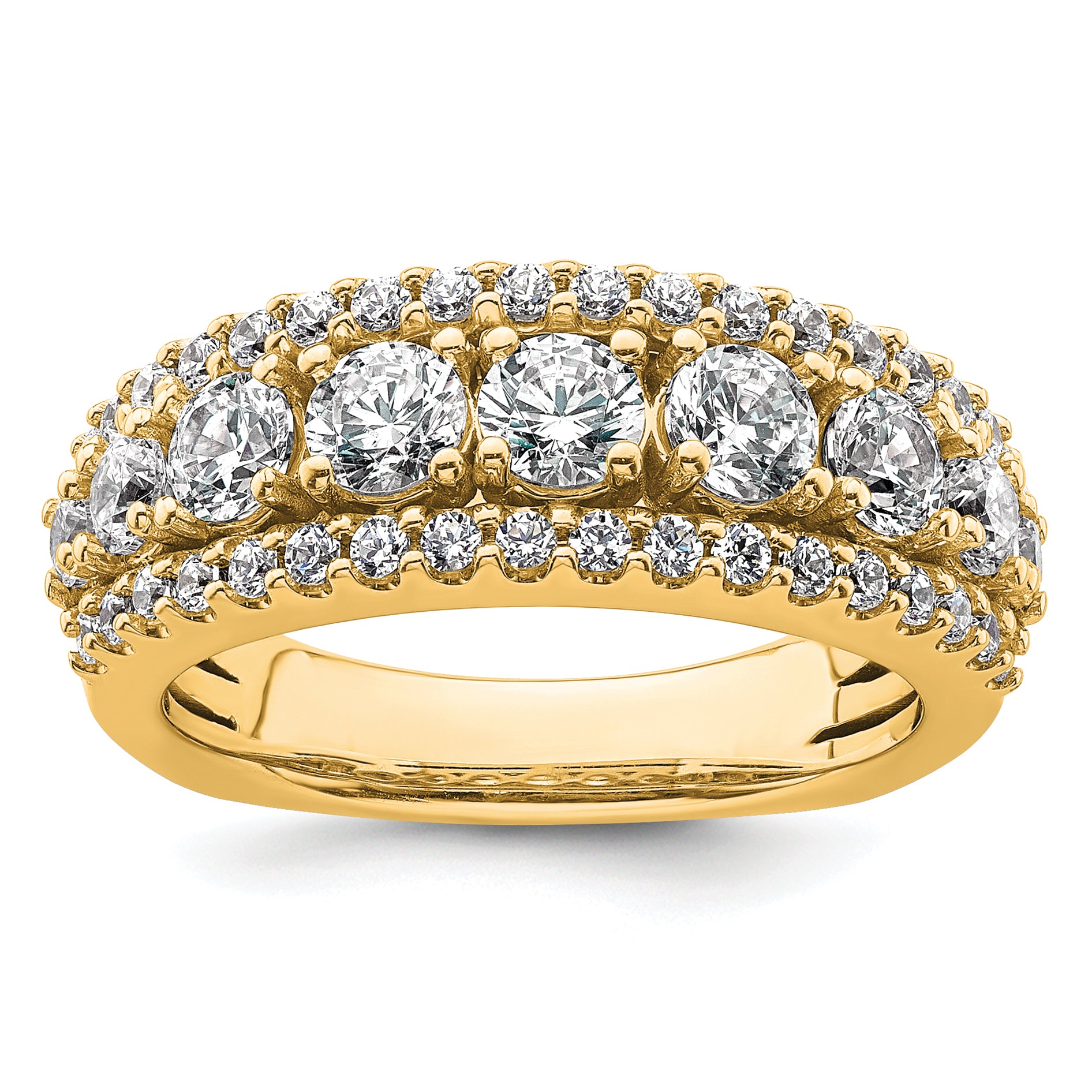 14k 1 5/8 carat Lab Grown Diamond VS+ F+ Complete Fashion Band