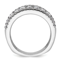 14k White Gold 2 1/5 carat Lab Grown Diamond VS+ F+ Complete Fashion Band