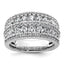 14k White Gold 2 1/5 carat Lab Grown Diamond VS+ F+ Complete Fashion Band