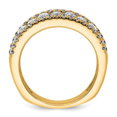 14k 2 1/5 carat Lab Grown Diamond VS+ F+ Complete Fashion Band