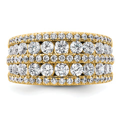 14k 2 1/5 carat Lab Grown Diamond VS+ F+ Complete Fashion Band