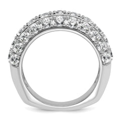 14k White Gold 2 1/2 carat Lab Grown Diamond VS+ F+ Complete Fashion Band