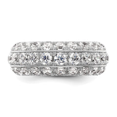 14k White Gold 2 1/2 carat Lab Grown Diamond VS+ F+ Complete Fashion Band