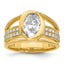 Oval Center Lab-Grown Diamond Ring in 14K Yellow Gold (2.45 ct. tw.), Size 7 - Sophia Jewelers