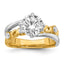 Round Center Lab-Grown Diamond Ring in 14K Two-Tone Gold (2.26 ct. tw.), Size 7 - Sophia Jewelers