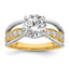 Round Center Lab-Grown Diamond Ring in 14K Two-Tone Gold (2.49 ct. tw.), Size 7 - Sophia Jewelers