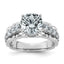 Round Lab-Grown Diamond Engagement Ring in 14K White Gold (3 3/8 ct. tw.), Size 7 - Sophia Jewelers