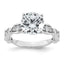 Round Lab-Grown Diamond Engagement Ring in 14K White Gold (2 7/8 ct. tw.), Size 7 - Sophia Jewelers