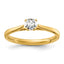 Prong-Set Lab-Grown Diamond Solitaire Engagement Ring in 14K Yellow Gold (1/4 ct., VS+ F+), Size 7 - Sophia Jewelers