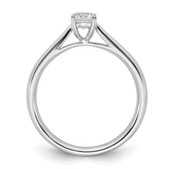True Origin 14k White Gold 1/3 carat Lab Grown Diamond VS+ F+ Round Solitaire Engagement Ring
