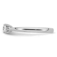 True Origin 14k White Gold 1/3 carat Lab Grown Diamond VS+ F+ Round Solitaire Engagement Ring