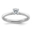 Round Lab-Grown Diamond Solitaire Engagement Ring in 14K White Gold, 2mm (1/3 ct. tw.), Size 7 - Sophia Jewelers