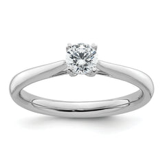 True Origin 14k White Gold 1/3 carat Lab Grown Diamond VS+ F+ Round Solitaire Engagement Ring